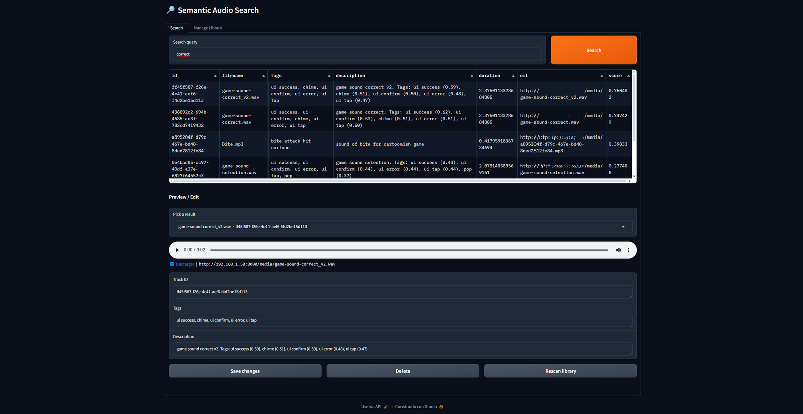 Semantic Audio Search (2025)